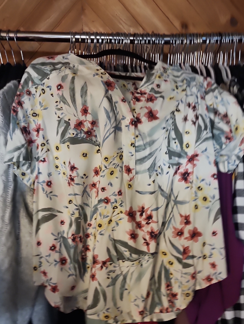 White floral top
